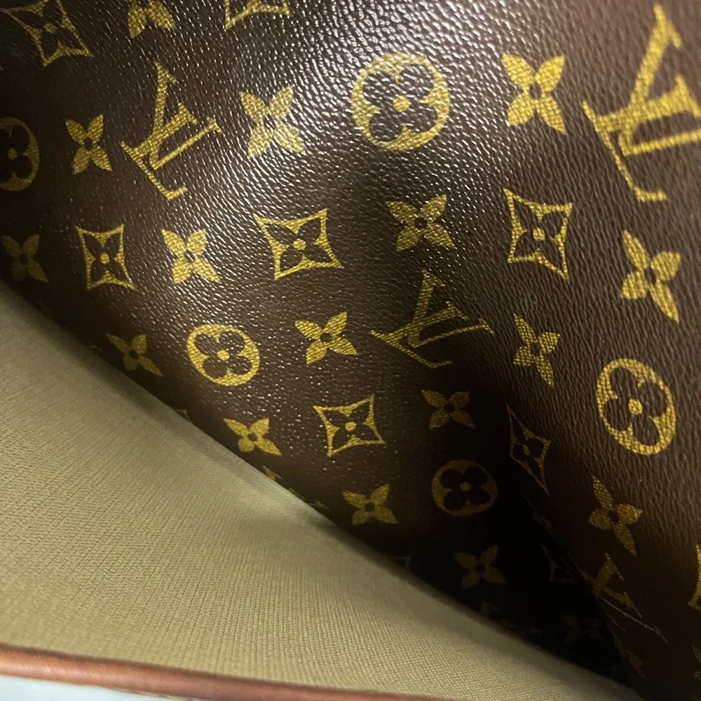 Louis Vuitton Brown Monogram Canvas Travel Bag with Vachetta Leather